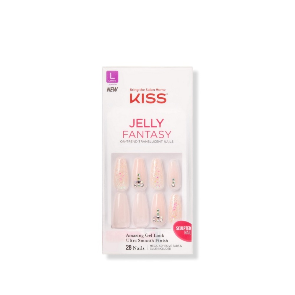 Kiss Jelly Fantasy Long Bedazzled Nails